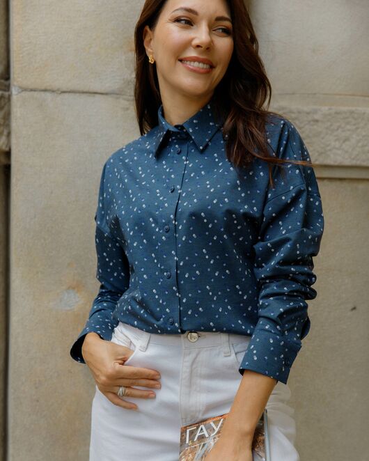 Женская рубашка в оверсайз силуэте - 8183 от byME 