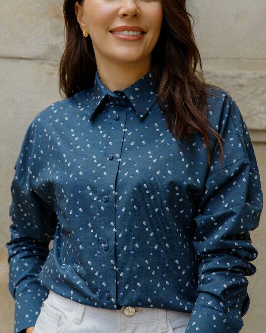 Женская рубашка в оверсайз силуэте - 8183 от byME 