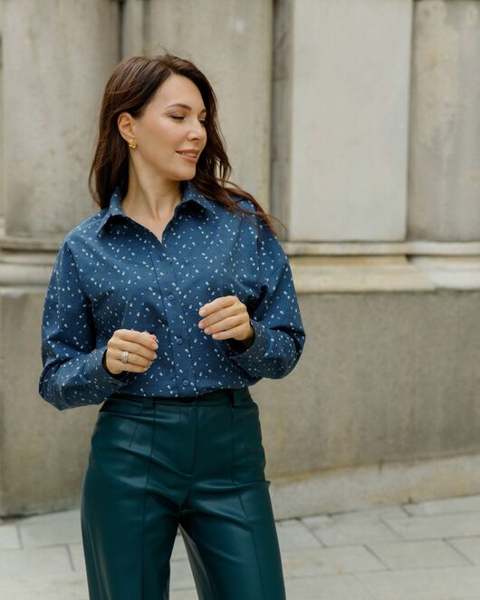 Женская рубашка в оверсайз силуэте - 8183 от byME 