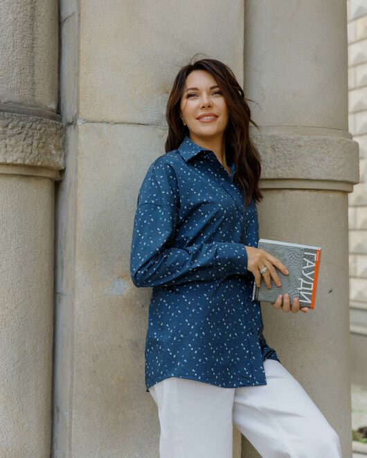 Женская рубашка в оверсайз силуэте - 8183 от byME 