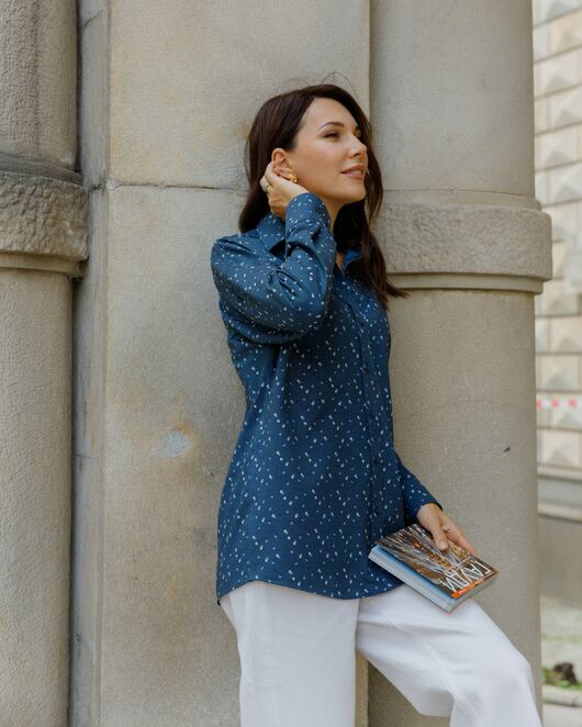 Женская рубашка в оверсайз силуэте - 8183 от byME 