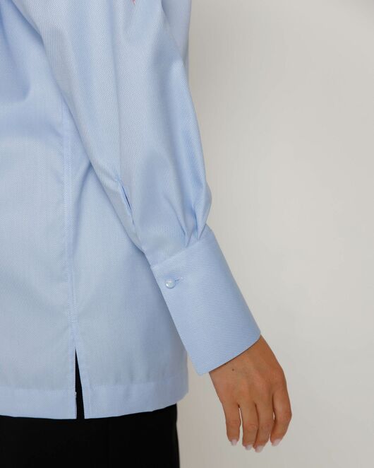 Женская рубашка с высоким манжетом голубая - 8500N от ByME 