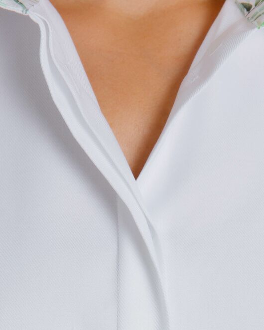 Женская рубашка под запонки с яркой отделкой из премиального хлопка двойное кручение нити- 8624 от byME 