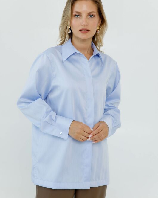 Женская рубашка с универсальным манжетом с обработкой non-iron  - 8667 от byME 