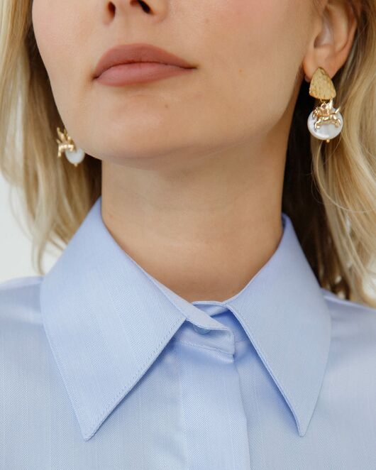 Женская рубашка с универсальным манжетом с обработкой non-iron  - 8667 от byME 