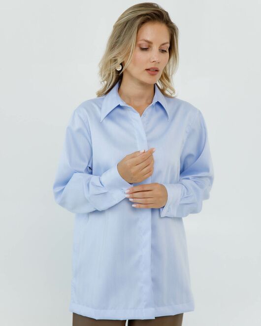 Женская рубашка с универсальным манжетом с обработкой non-iron  - 8667 от byME 