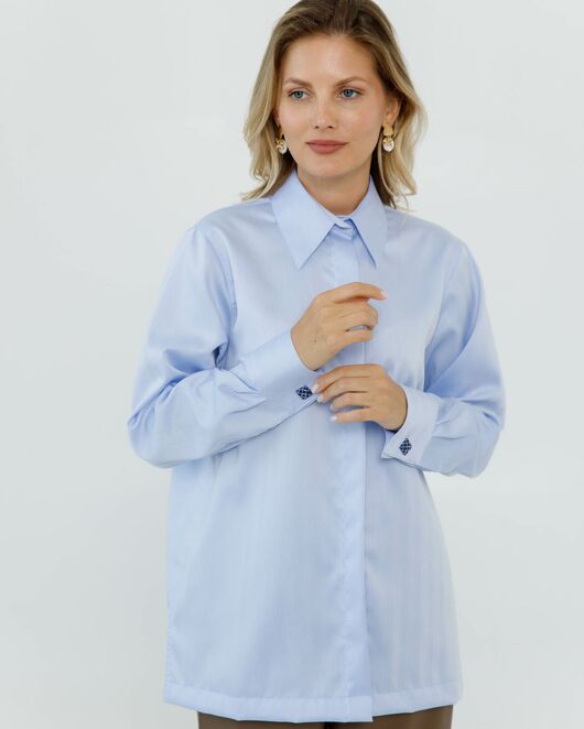 Женская рубашка с универсальным манжетом с обработкой non-iron  - 8667 от byME 