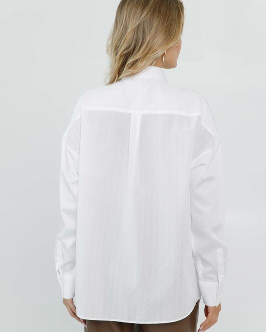 Женская рубашка  прямого силуэта с универсальной манжетой - 8671 от byME 