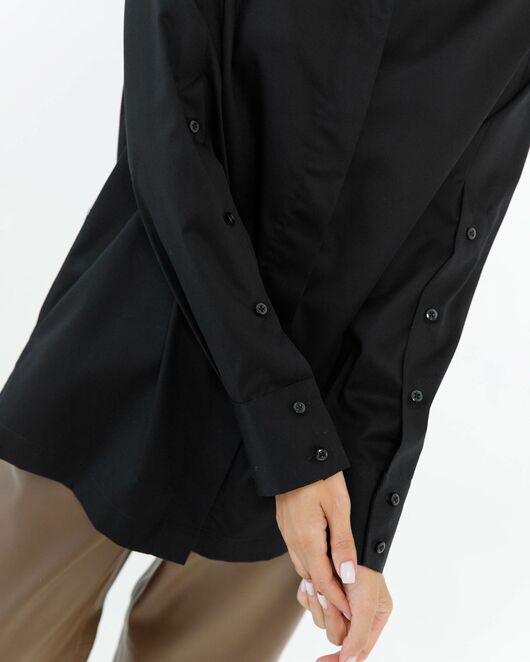 Женская рубашка из хлопка сатинового плетения с пуговицами на рукавах- 8672 от byME 