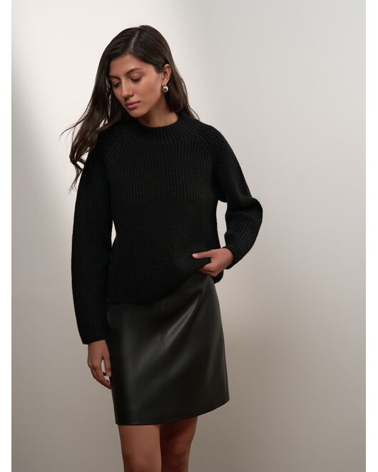 Юбка из экокожи чёрная от Calista 