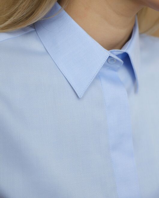 Женская рубашка под пуговицы с ребристой фактуры - 8664 от byME 