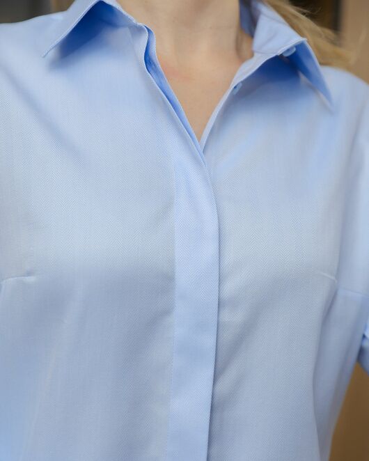 Женская рубашка под пуговицы с ребристой фактуры - 8664 от byME 
