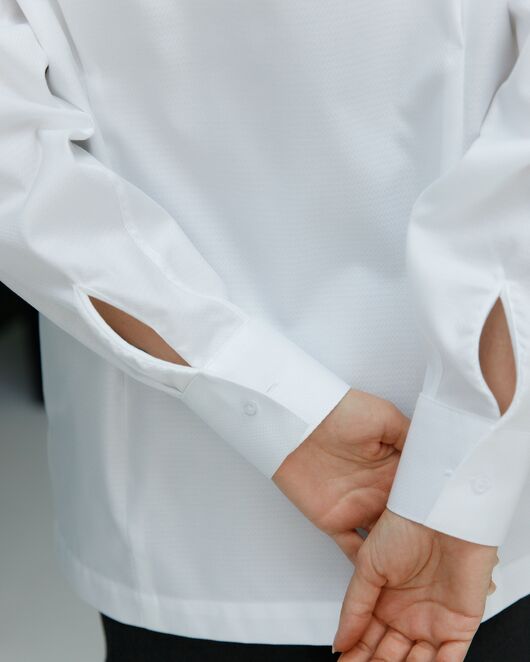 Рубашка хлопковая с универсальной манжетой- 8694 от byME 