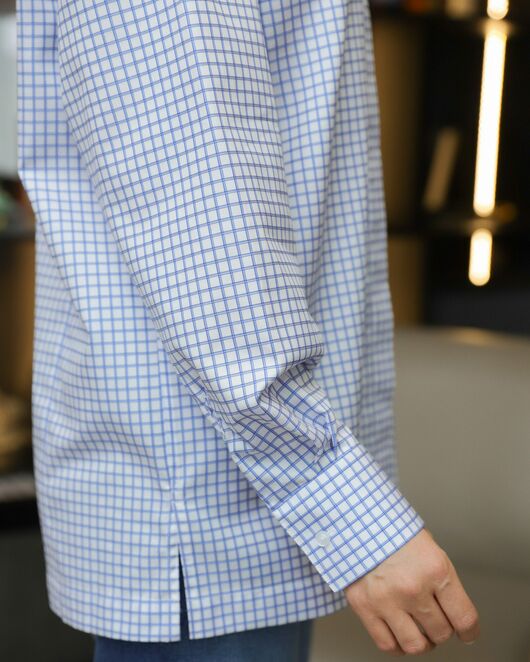 Женская рубашка в голубую клетку - 8710 от byME 