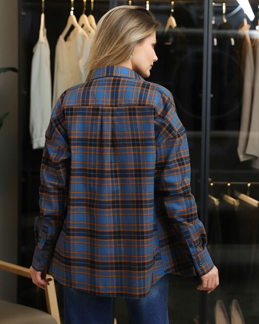 Женская рубашка в клетку - 8713 от byME 