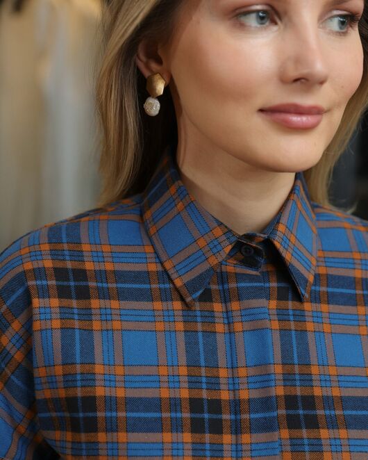 Женская рубашка в клетку - 8713 от byME 