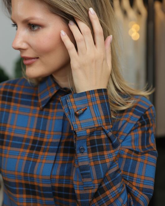 Женская рубашка в клетку - 8713 от byME 