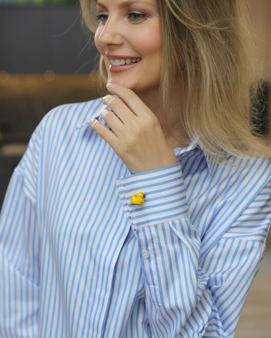 Женская рубашка в голубую полоску - 8715 от byME 
