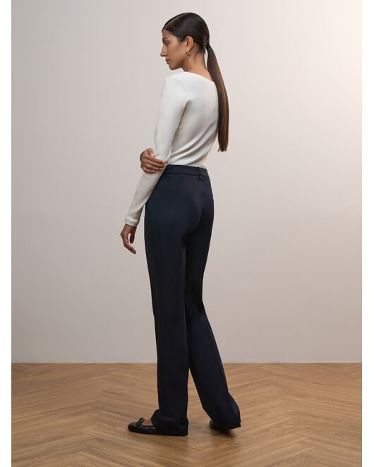 Прямые женские брюки со стрелками синие от byME 