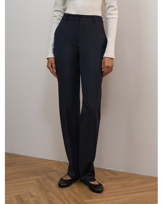 Прямые женские брюки со стрелками синие от byME 