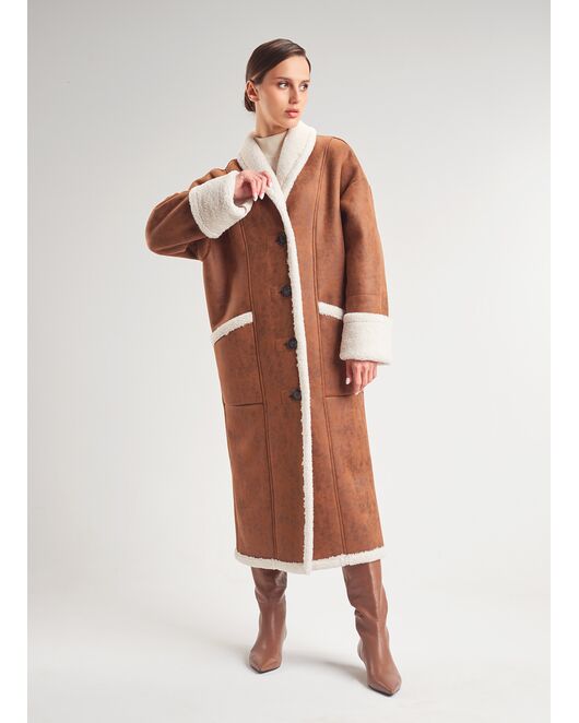 Пальто женское WD057 EcoLama Brandy от byME 