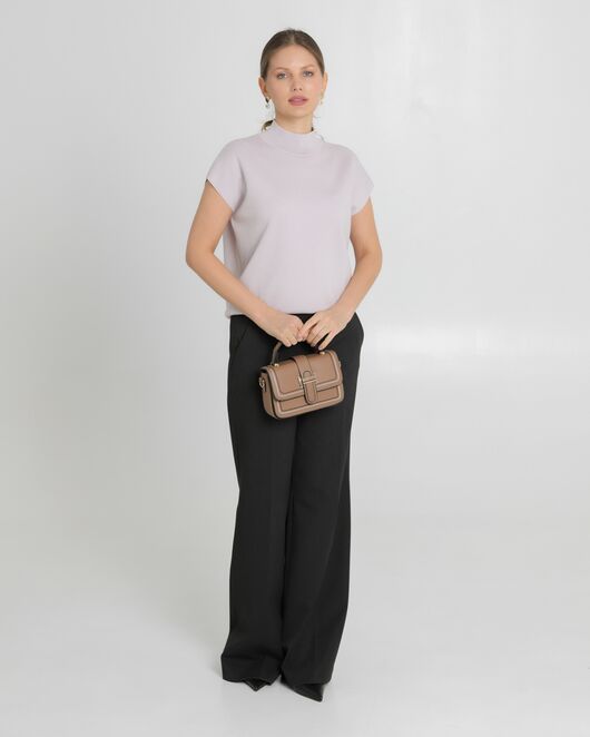 Топ из шерсти мериноса тонкой вязки и шелка Mulberry розовый от byME  Топ из шерсти мериноса тонкой вязки и шелка Mulberry розовый от byME