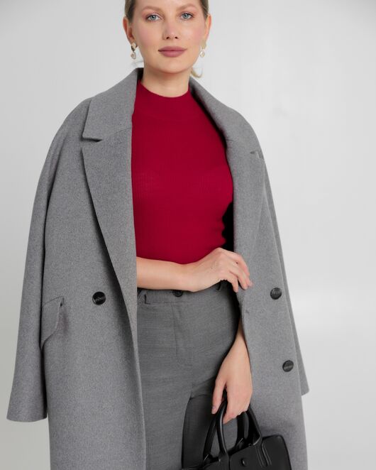 Топ из шерсти мериноса тонкой вязки и шелка Mulberry красный - 02B2430-red от byME  Топ из шерсти мериноса тонкой вязки и шелка Mulberry красный - 02B2430-red от byME