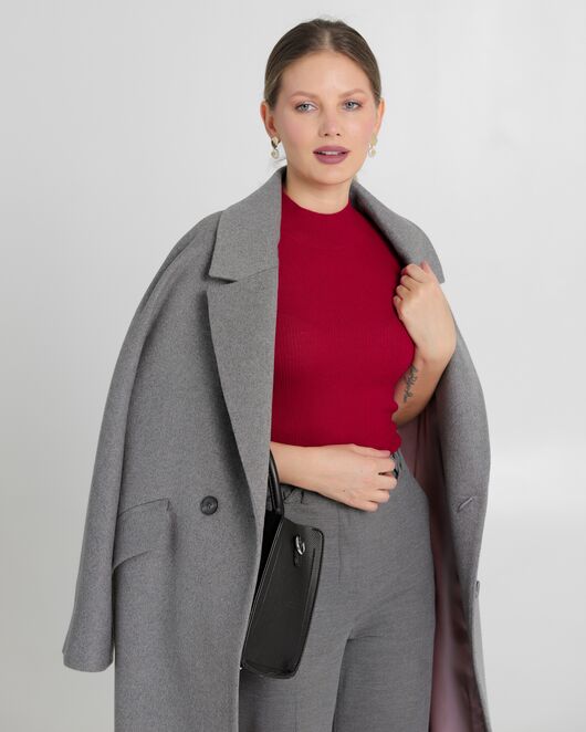 Топ из шерсти мериноса тонкой вязки и шелка Mulberry красный - 02B2430-red от byME  Топ из шерсти мериноса тонкой вязки и шелка Mulberry красный - 02B2430-red от byME