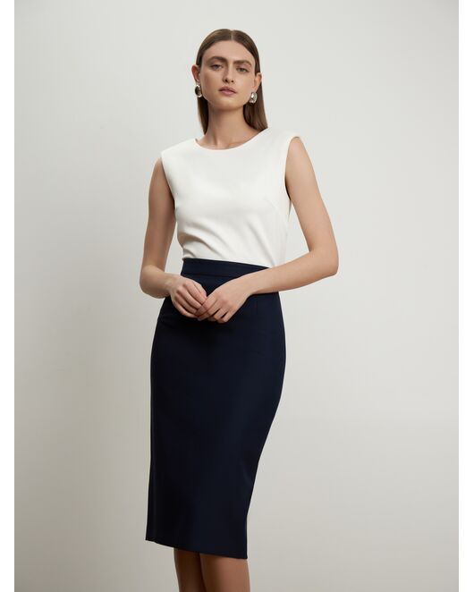 Женская юбка темно-синяя - 3-291681М1 от Calista 