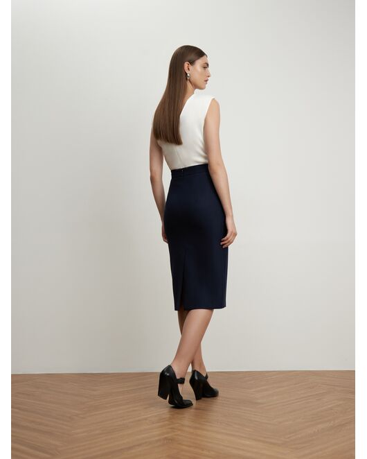 Женская юбка темно-синяя - 3-291681М1 от Calista 