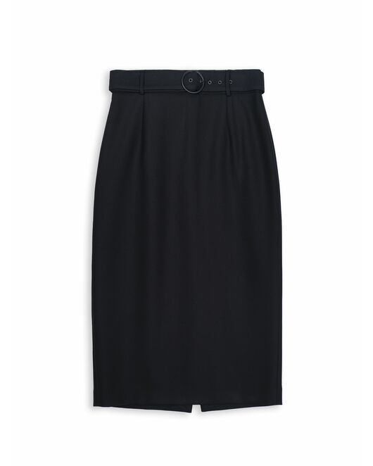 Юбка прямая с поясом черная от Calista 