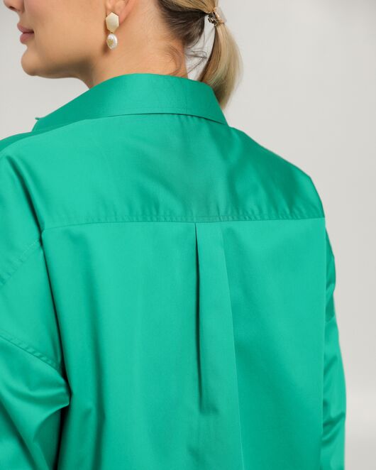 Женская рубашка из хлопка   с универсальным манжетом 8746 от byME 