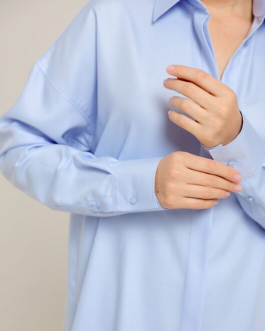 Женская рубашка из бамбука голубая- 8748 от byME 