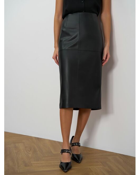 Юбка-карандаш из экокожи черная - 0-91200629 от byME 