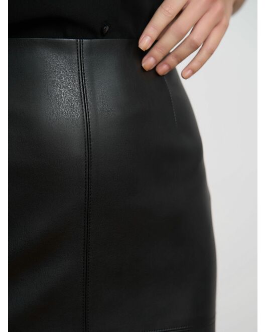 Юбка-карандаш из экокожи черная - 0-91200629 от byME 