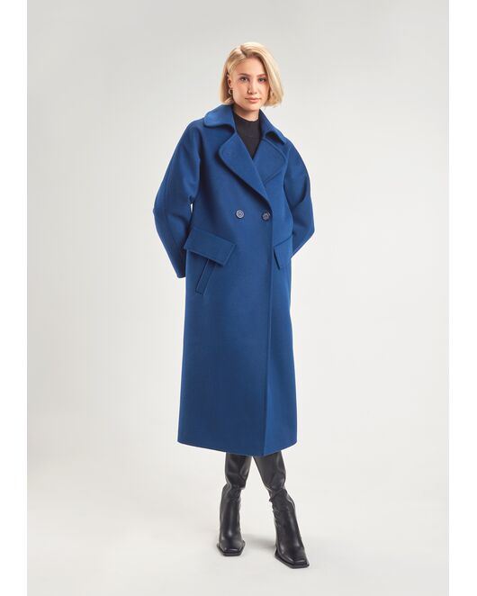 Пальто S084 Ворс Lux Sury цвет джинс от Doroteya 