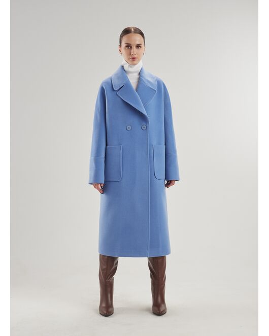 Пальто S103 Ворс Omega  цвет деним от Doroteya 