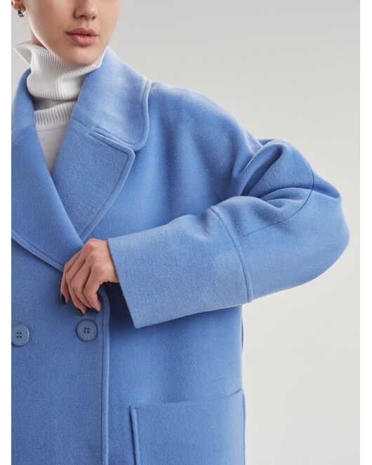 Пальто S103 Ворс Omega  цвет деним от Doroteya 