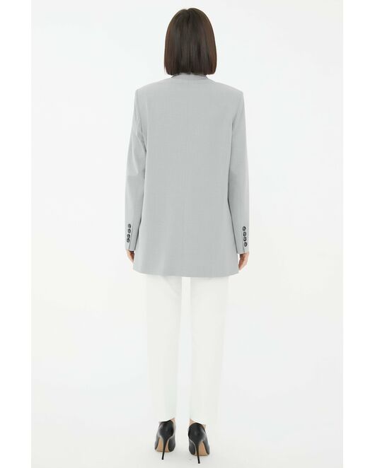 Жакет женский двубортный серый-1441-347 от SHN 