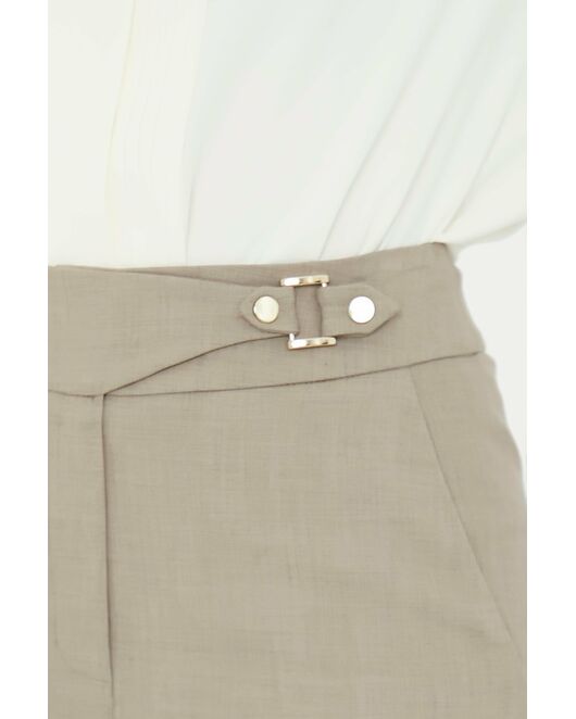 Брюки женские в серо-бежевом  цвете  -5446-399 MINK от SHN 