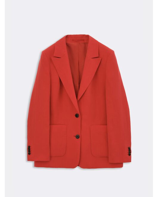 Жакет из тенсела красный с карманами от Calista 