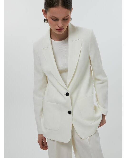 Жакет женский с накладными карманами цвет экрю от Calista 