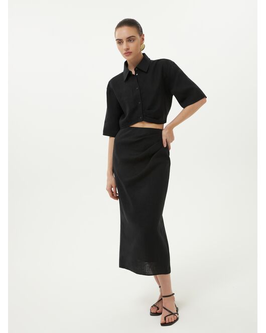 Юбка льняная с драпировкой от Calista 