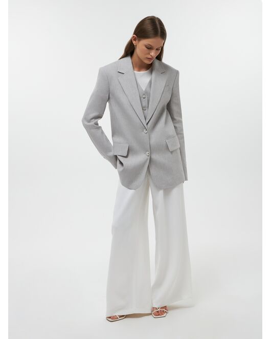 Льняной женский жакет прямого кроя от Calista 