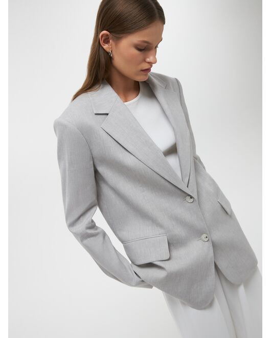 Льняной женский жакет прямого кроя от Calista 