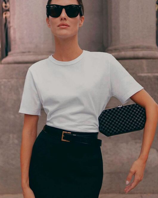 Женская футболка из хлопка белая от LW 