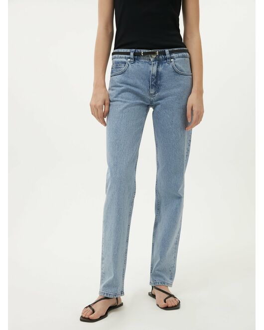 Джинсы женские с серебристым напылением металлик-4-34605_50135-887 от Calista 