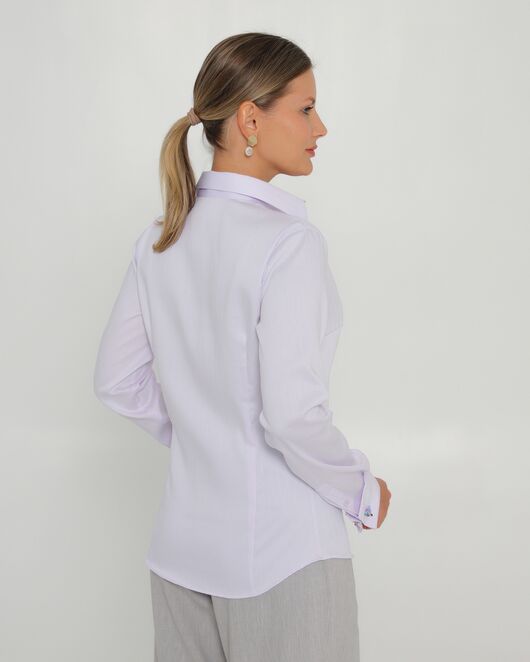 Женская рубашка фиолетовая из хлопка-8759 от  