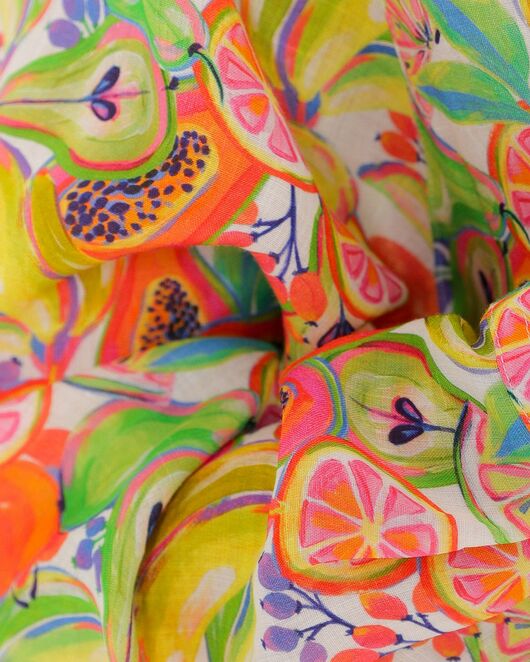 Женская рубашка из крапивы с принтом фруктовое ассорти-8776 от byME 