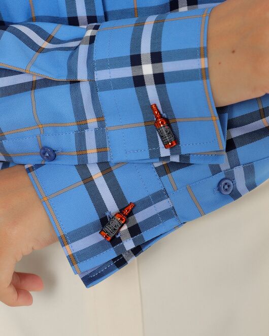 Женская рубашка из хлопка в клетку прямого силуэта-8777 от byME 